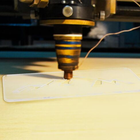 BENECREAT Mountain Clear Acrylic Router Inlay Template, Woodworking Router Template with Protective Film for Creating Unique Inlays in Signs, Charcuterie Boards, 11.8x5inch, 4.5mm Thick in Saudi Arabia