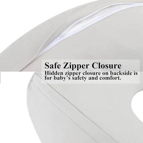 Onacosht 100% Organic Cotton Nursing Pillow Cover Soft Breathable Jersey Feeding Pillow Slipcover Fits Standard Infant Nursing Pillow for Baby Boy and Girl, Pink in Kuwait