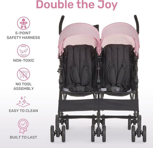 Dream On Me Twin Venture Umbrella Stroller in Red in Saudi Arabia