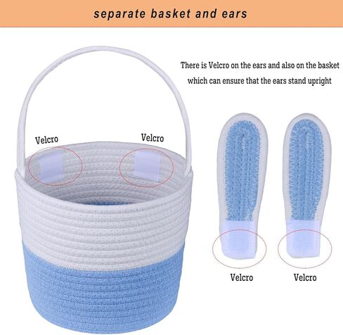 سلال عيد الفصح للأطفال سلة عيد الفصح الفارغة للفتيان مع الفتيات مع Bunny Tag Egge Gifts Fastion Studdler Toddler Babys First Easter Basket in Kuwait