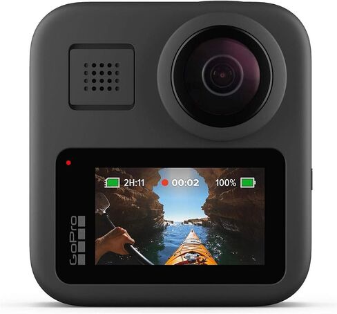GoPro MAX — Waterproof 360 + Traditional Action Camera with Touch Screen Spherical 5.6K30 HD Video 16.6MP 360 Photos 1080p Live Streaming Stabilization in Kuwait