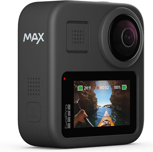 GoPro MAX — Waterproof 360 + Traditional Action Camera with Touch Screen Spherical 5.6K30 HD Video 16.6MP 360 Photos 1080p Live Streaming Stabilization in Kuwait