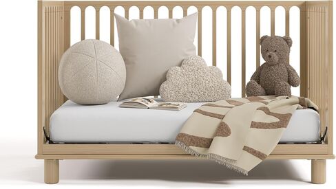 Storkcraft Sicily Deluxe 3-in-1 Convertible Crib with Bonus Toddler Guardrail (Driftwood) – GREENGUARD Gold Certified, Toddler Safety Guardrail Included, Fits Standard Crib Mattress in Saudi Arabia