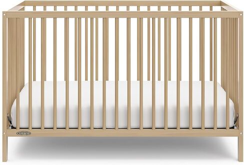 Graco Teddi 4-in-1 Convertible Mini Crib with Bonus Mattress, Driftwood | GREENGUARD Gold Certified, 2.75-Inch Water Resistant Mattress Included, Small Spaces Crib, Easy 30-Minute Assembly in Saudi Arabia
