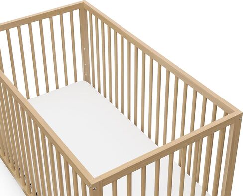 Graco Teddi 4-in-1 Convertible Mini Crib with Bonus Mattress, Driftwood | GREENGUARD Gold Certified, 2.75-Inch Water Resistant Mattress Included, Small Spaces Crib, Easy 30-Minute Assembly in Saudi Arabia