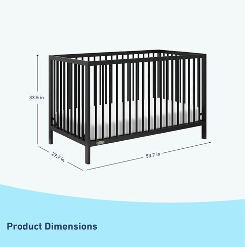 Graco Teddi 5-in-1 Convertible Crib & Changer with Drawer (Olive) – GREENGUARD Gold Certified Baby Crib Crafted from Wood, Converts to Toddler Bed, Daybed, and Full-Size Bed in Kuwait