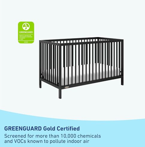 Graco Teddi 5-in-1 Convertible Crib & Changer with Drawer (Olive) – GREENGUARD Gold Certified Baby Crib Crafted from Wood, Converts to Toddler Bed, Daybed, and Full-Size Bed in Kuwait