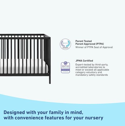 Graco Teddi 5-in-1 Convertible Crib & Changer with Drawer (Olive) – GREENGUARD Gold Certified Baby Crib Crafted from Wood, Converts to Toddler Bed, Daybed, and Full-Size Bed in Kuwait