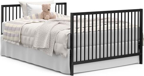 Graco Teddi 5-in-1 Convertible Crib & Changer with Drawer (Olive) – GREENGUARD Gold Certified Baby Crib Crafted from Wood, Converts to Toddler Bed, Daybed, and Full-Size Bed in Kuwait