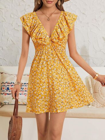 LOEMES SUNDRESS CASAL CUTALE MINI DUT V V NECK FUMPLESS FUMPLESS Occy in Kuwait