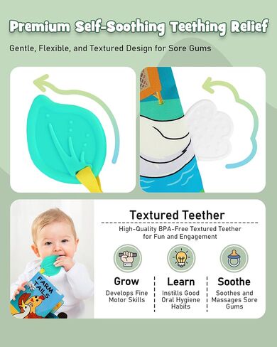 Baby Books for Shower Gift, Baby Books 0-6 Months, Baby Crinkle Books, Tummy Time Toys, Baby Boys Girls Books, Early Learning Stroller Toy, Touch and Feel Books for Newborn, Infant Toys Developmental in Saudi Arabia
