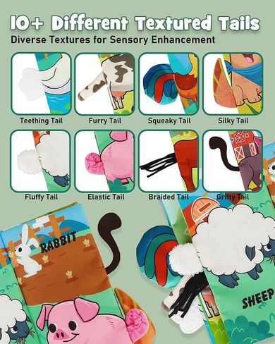 Baby Books for Shower Gift, Baby Books 0-6 Months, Baby Crinkle Books, Tummy Time Toys, Baby Boys Girls Books, Early Learning Stroller Toy, Touch and Feel Books for Newborn, Infant Toys Developmental in Saudi Arabia