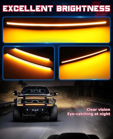 مصابيح شبكة LED OFFROADTOWN متوافقة مع 2017-2022 Ford Super Duty F-250 2 قطعة 37 بوصة منحني LED مصبغة ضوء بار عدة DRL LED مصبغة لهجة ضوء تحذير ضوء أمامي مصبغة LED ضوء in Saudi Arabia