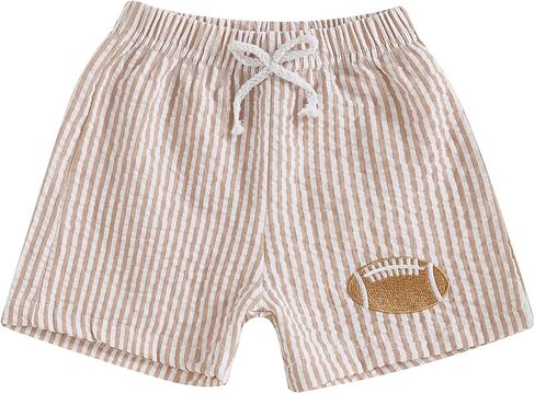 شورتات كرة القدم الأولاد الصغار Seersucker Swim Trunks Golf Baseball Baby Summer Summer Strets Betrics Stripts Forms in Saudi Arabia