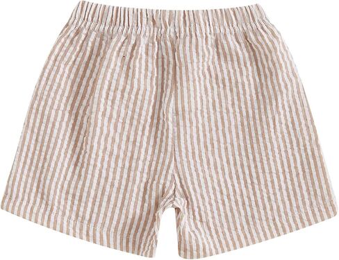 شورتات كرة القدم الأولاد الصغار Seersucker Swim Trunks Golf Baseball Baby Summer Summer Strets Betrics Stripts Forms in Saudi Arabia