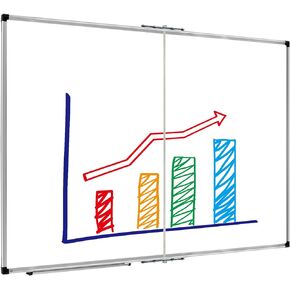 XBoard Magnetic Whiteboard 48 x 36, White Board 4 x 3, Dry Erase Board with Detachable Marker Tray
