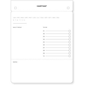 russell+hazel Drafters Tablet Refill Noire, 100 Sheets, white (51197)