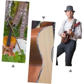 SUPVOX 2pcs guitar trim decked accessories Guitar parts Guitar Purfling Strip Binding Purfling Strip electric guitar strip inlay Guitar accessories Binding Strip mosaic plastic rosette