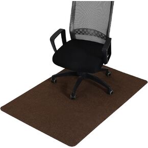 PATIKIL 55" x 35" Office Chair Mat, Multi-Purpose Desk Carpet Floor Mats for Rolling Chairs for Hardwood Floors (Black)