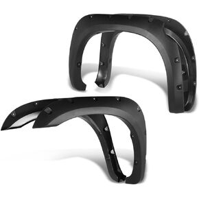 DNA Motoring WF-TD07-MBK Pocket-Rivet Style Side Fender Wheel Flares 4Pcs/Set Compatible with 07-13 Tundra