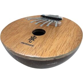 Kalimba Thumb Piano - 7 keys - Tunable - Coconut Shell - Ebonized Lizard by World Percussion USA (R)