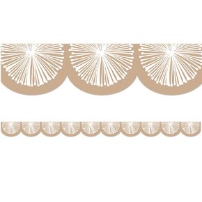 Teacher Created Resources Natural Poms Scalloped Die-Cut Border Trim (TCR7215)