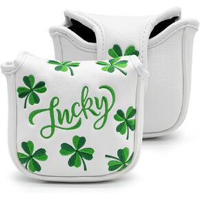 أغطية رأس الجولف Lucky Clover Golf Driver Fairway Wood Hybrid Mallet Blade Putter Cover غطاء الرأس أغطية الرأس الجلدية الفاخرة تناسب معظم السائقين الخشبيين ومضارب الشفرات in Kuwait