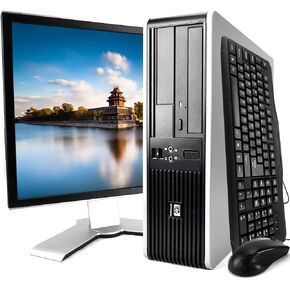 حزمة الكمبيوتر المكتبي HP Elite 7900، معالج Intel Core 2 Duo، ذاكرة الوصول العشوائي 8 جيجابايت، محرك الأقراص الصلبة 500 جيجابايت، DVD-RW، Wi-Fi، Windows 10، شاشة LCD مقاس 19 بوصة (متجددة) in Kuwait