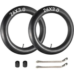 2-Pack 26x3.0 Fat Bike Tire Tube,26" Bicycle Tire Inner Tubes AV 32mm Valve Compatible with 26 x 2.5 26 x 2.6 26 x 2.7 26 x 2.8 26x3.0 Mountain Bike Wheel,Bike Tire Tubes
