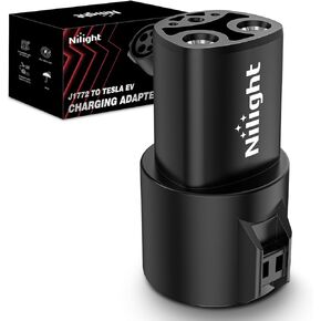 Nilight Tesla to J1772 Adapter 48A 250AC, Fit for All J1772 EVs All J1772 EVs, Portable Charger Adapter Compatible with Tesla Destination Charger Mobile Connector Wall Connector