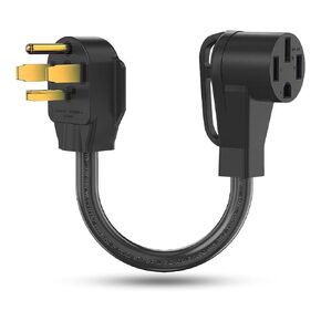 NEMA 14-30P to 14-50R EV Charger Adapter Cord 16 inch Compatible with Tesla and RV Use, 30 Amp 4 Prong Dryer to 50 Amp EV 400V for Level 2 Charging, ETL Listed