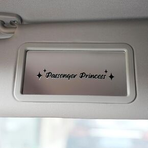 5 Pack Passenger Princess Stickers Funny Car Decal Accessories Rearview Mirror Window Sticker for Women (White)