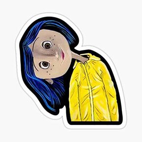 Coraline Sticker - Sticker Graphic - Auto, Wall, Laptop, Cell, Truck Sticker for Windows, Cars, Trucks