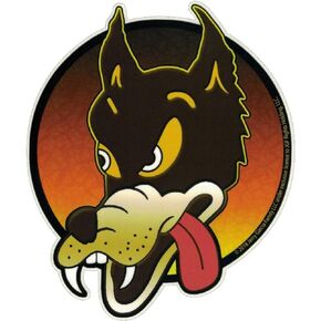 Dye The Sky Grateful Dead Jerry Garcia Guitar Wolf Small Sticker For Laptops, Car Bumpers or Windows 2-by-2.5 Inches