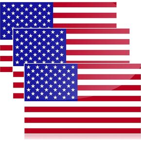 مجموعة ملصقات وشارات العلم الأمريكي مكونة من 3 قطع، ملصق العلم الأمريكي للسيارة، ملصقات العلم الأمريكي مقاومة للماء للشاحنات، ملصق العلم الأمريكي الصغير أو ملصق العلم الأمريكي للسيارة in Kuwait