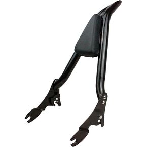 YTSMOTO One-Piece Black Detachable Passenger Backrest Sissy Bar with Rear Pad Fits for Harley Davidson Touring Models Street Glide Road Glide Electra Glide Road King 2009-2023