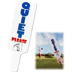 FINGER TEN Golf Quiet Sign Funny Gifts Cool Golfing Gag Tools for Men Dad Golfers Present Perfect Golf Accessories Signs Joking with Friends for Fathers Day Birthday Christmas