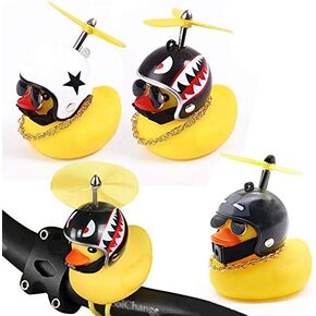 Rubber Duck Helmet, Bike Horn Bell Car Decoration Bicycle Horn Party Supplies (3 Pack)