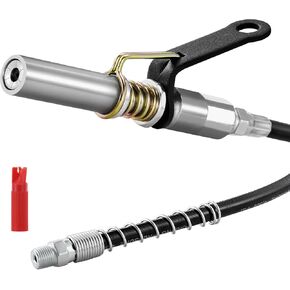 قارنة مسدس الشحوم VEVOR قطعتين، ضغط عالي 10000 رطل لكل بوصة مربعة، قفل 6 فك، طرف مسدس الشحوم سريع التحرير مع منظف تركيبات خرطوم/زيرك، متوافق مع جميع مسدسات الشحوم 1/8 بوصة تركيبات NPT للسيارات in Kuwait