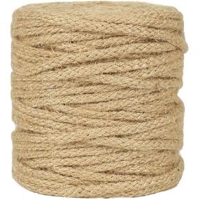 Tenn Well Green Garden Twine, 100 Feet x 5mm Wide Braided Jute Rope for Gardening, Crafting, Packing and Bundling