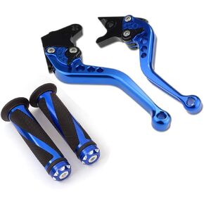 Krace Motorcycle Clutch Brake Levers Set Fit For Yamaha YZF R1 2002 2003,R6 1999-2004,FZ1 FAZER 2001-2005,R6S USA Canada VERSION 2006-2009 w. 7/8" 22mm Rubber Handlebar Hand Grips