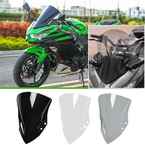 Motorcycle Windscreen Wind Screen Front Fairing Windshield Wind Deflector Fly Screen Parebrise Visor Compatible with Ka-wa-sa-ki Ninja 400 Ninja 250 2018-2023 (Smoke) in Kuwait