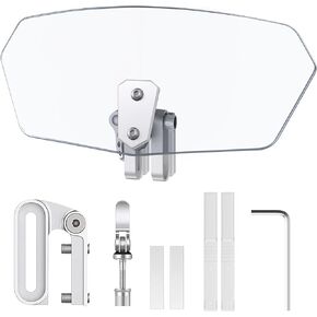 Motorcycle Windshield Adjustable Clip On Motorcycle Wind Deflector Windscreen Extender Adjustable Spoiler Universal for Motorcycle Bike -Transparent