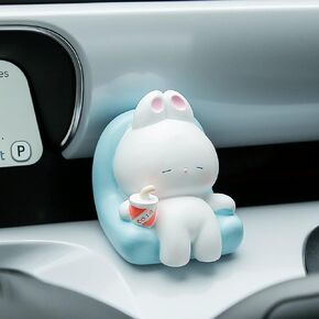 YGMONER Car Dashboard Rabbit Piggy Figurines Ornaments Cute Car Interior Decor Accessories Room Decorative Desktop Decorations (Rabbit)