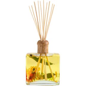 Rosy Rings Peony & Pomelo Botanical Reed Diffuser Aromatherapy Scented Air Freshener Home Fragrance Decor Notes of Neroli, Jasmine, White Musk (13oz)