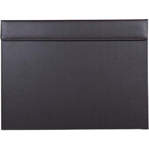 KINGFOM 18''x14'' Large Rectangle A3 Desk Writing & Drawing Desk Pad &Board Table Protector Mat with Paper Clip on Top Black