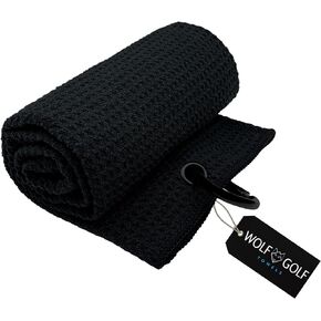 Golf Towel for Golf Bags with Clip - Golf Accessories - Golf Gifts - Microfiber Waffle Pattern Golf Towel - Tri-fold Golf Towel