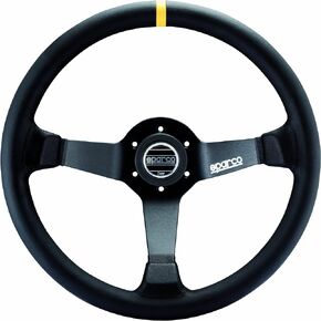 Sparco 015R345MLN Leather Steering Wheel,Black, 350mm