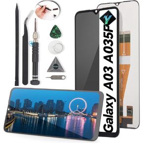 شاشة YWLRONG لهاتف Samsung Galaxy A03 مجموعة محول رقمي لشاشة LCD تعمل باللمس لـ A035F/A035F/DS/A035M مع مجموعة (أسود) in Kuwait