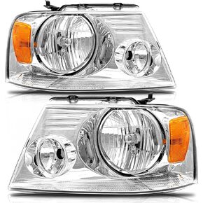 Ford F150 Headlights for 2004 2005 2006 2007 2008 /Lincoln Mark LT Headlights Assembly Pair for 2006-2008 Black Housing NOT Fit 2004 Ford F-150 Heritag